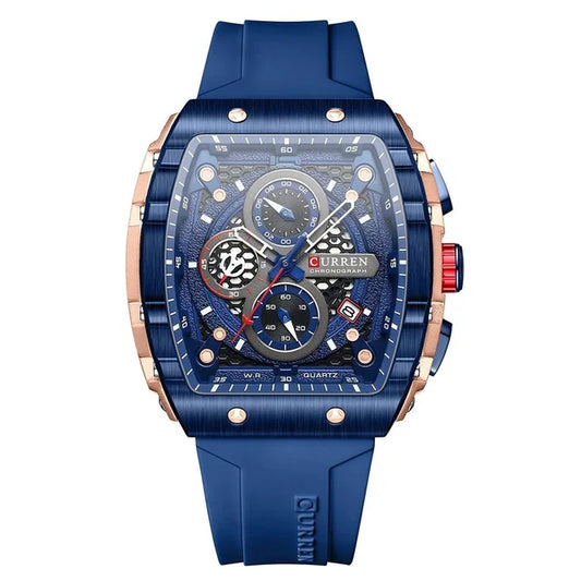 RELOJ CURREN ORIGINAL CASUAL NEGRO Y AZUL PARA HOMBRE | CUR-124 | CUR-125