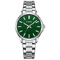RELOJ CURREN ORIGINAL ELEGANTE PLATEADO CON VERDE PARA MUJER | CUR-104