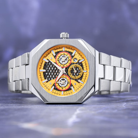 RELOJ DINIMI ORIGINAL 88433 NEGRO PLATEADO | DIN-1, DIN-2, DIN-30 PARA HOMBRE