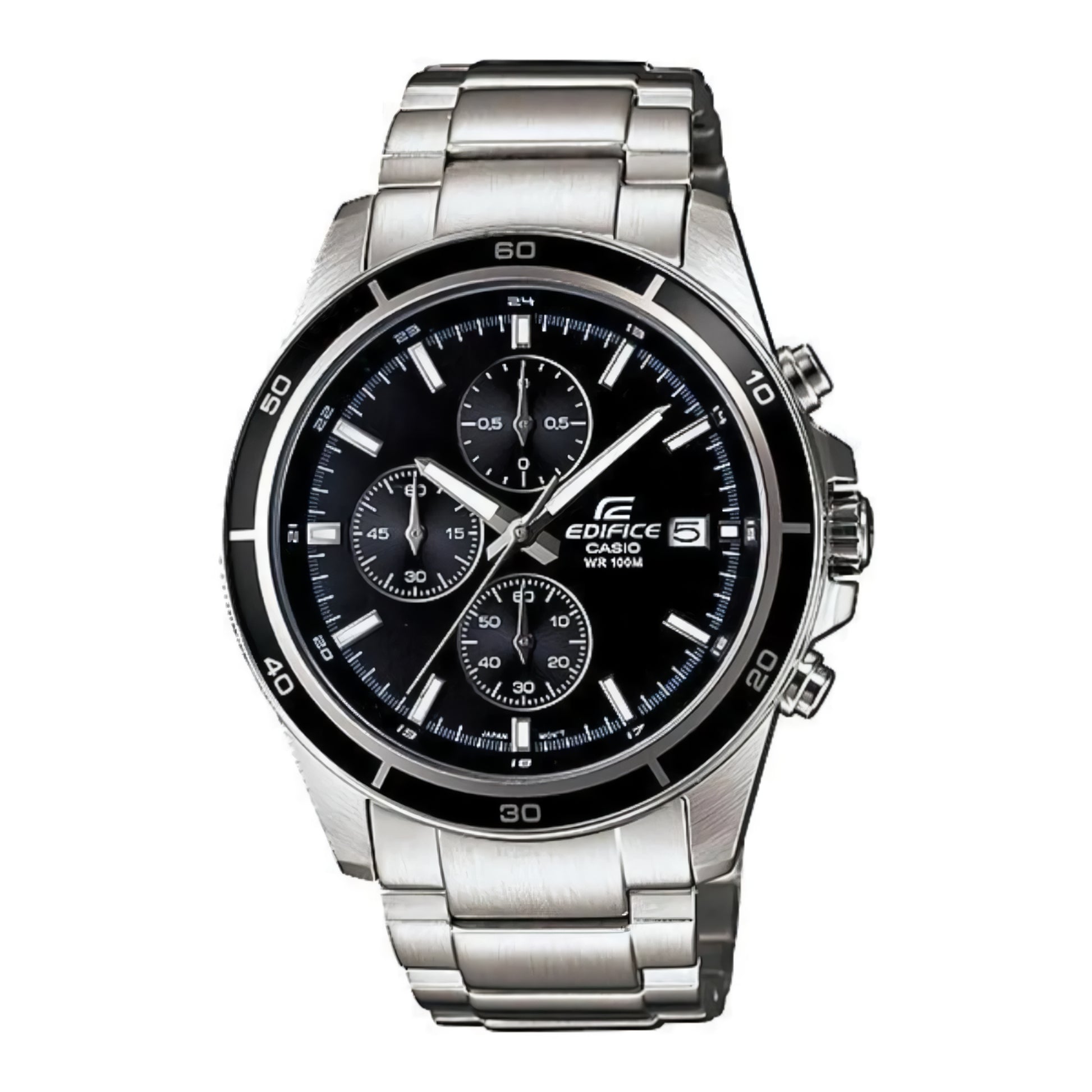 RELOJ EDIFICE EFR-526D-1AVUDF EDI-OG-9 CASUAL - COLOR PLATEADO NEGRO