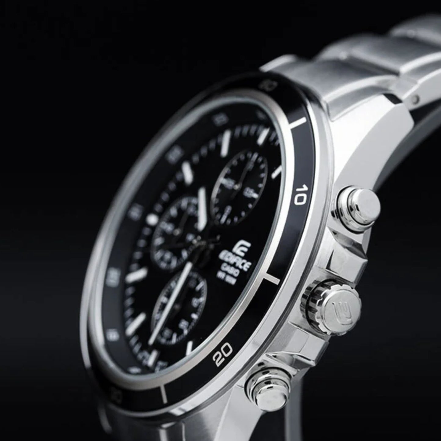 RELOJ EDIFICE EFR-526D-1AVUDF EDI-OG-9 CASUAL - COLOR PLATEADO NEGRO