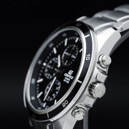 RELOJ EDIFICE EFR-526D-1AVUDF EDI-OG-9 CASUAL - COLOR PLATEADO NEGRO