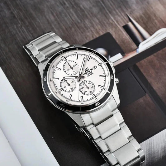 RELOJ EDIFICE EFR-526D-7AVUDF | EDI-OG-10 CASUAL - COLOR PLATEADO BLANCO