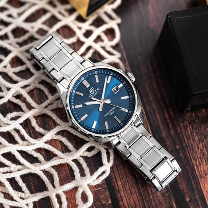 EFV-150D | RELOJ CASIO EDIFICE ORIGINAL ACERO NEGRO AZUL | EDI-OG-11,  EDI-OG-12