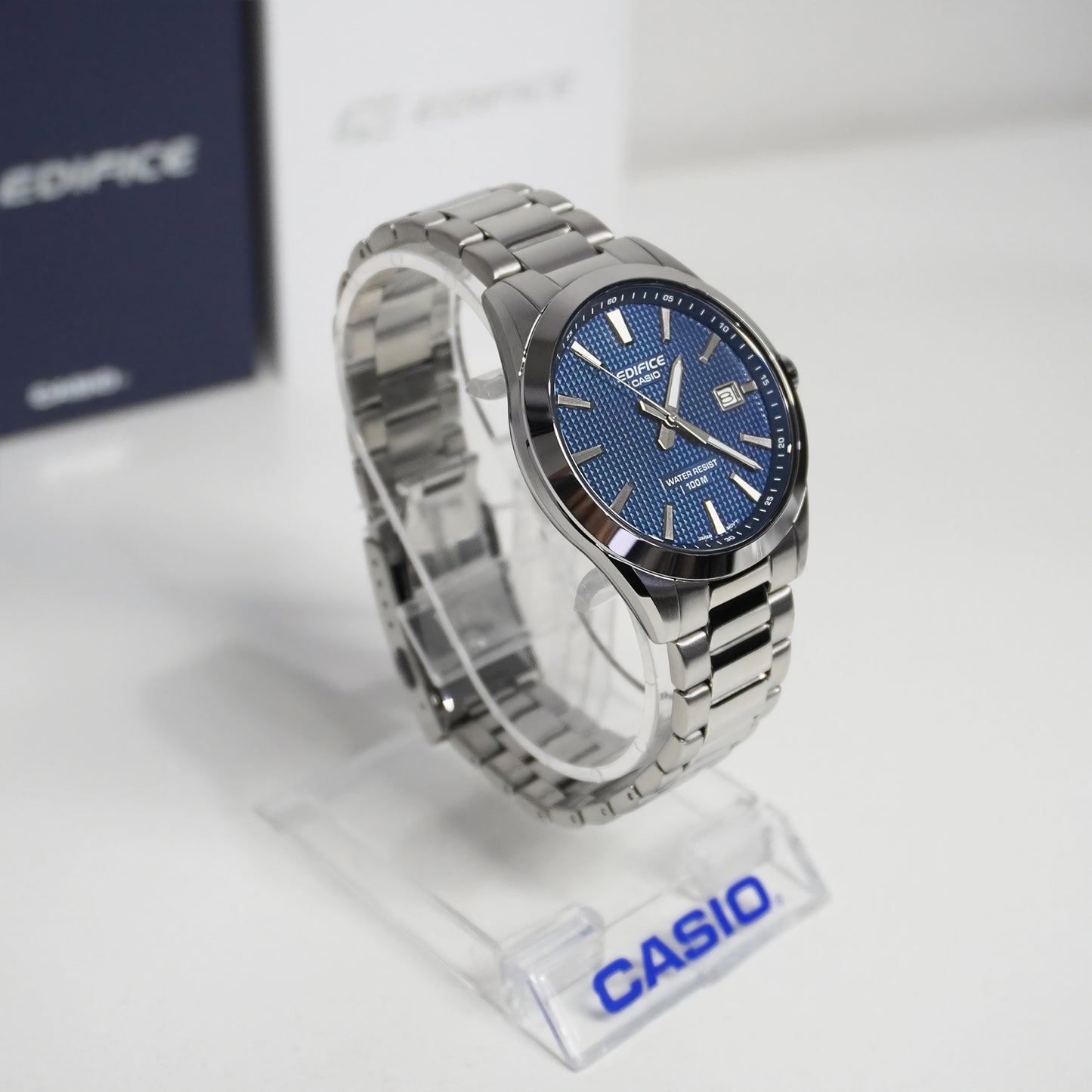 RELOJ EDIFICE EFV-160D-2AVDF EDI-OG-16 CASUAL - COLOR PLATEADO AZUL