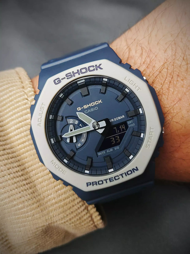RELOJ G-SHOCK - CASUAL DEPORTIVO AZUL GA-2100 | G-S-219 PARA HOMBRE