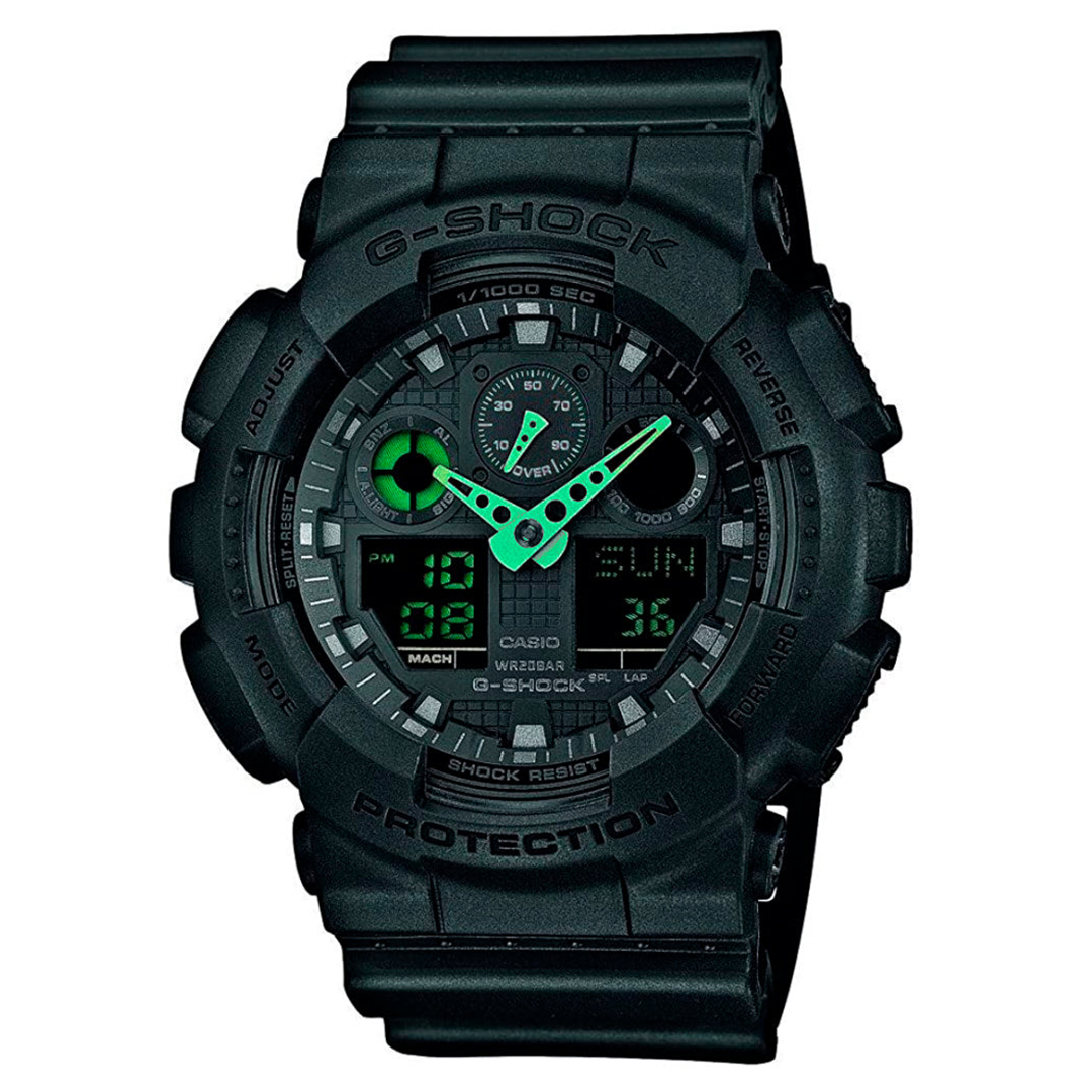 RELOJ G-SHOCK - GA-100 - DEPORTIVO CASUAL NEGRO PARA HOMBRE | G-S-16 | G-S-147 | G-S-200