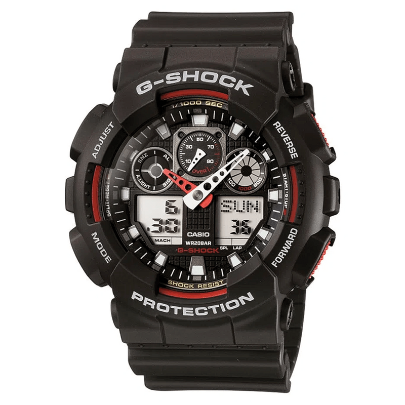 RELOJ G-SHOCK - GA-100 - DEPORTIVO CASUAL NEGRO PARA HOMBRE | G-S-16 | G-S-147 | G-S-200
