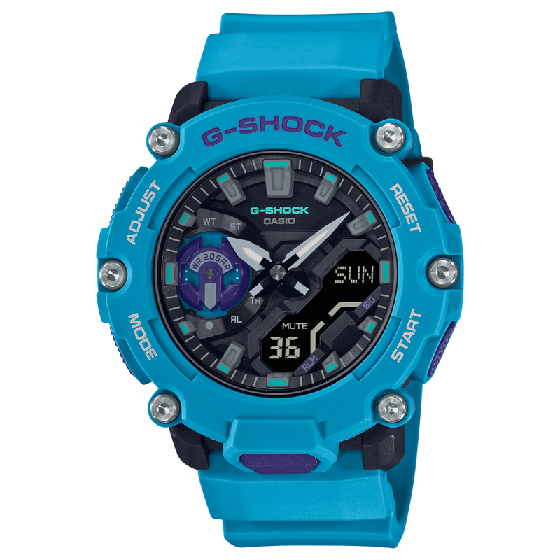 RELOJ G-SHOCK - GA-2200BB DEPORTIVO CASUAL DUAL SKY PARA HOMBRE | G-S-323