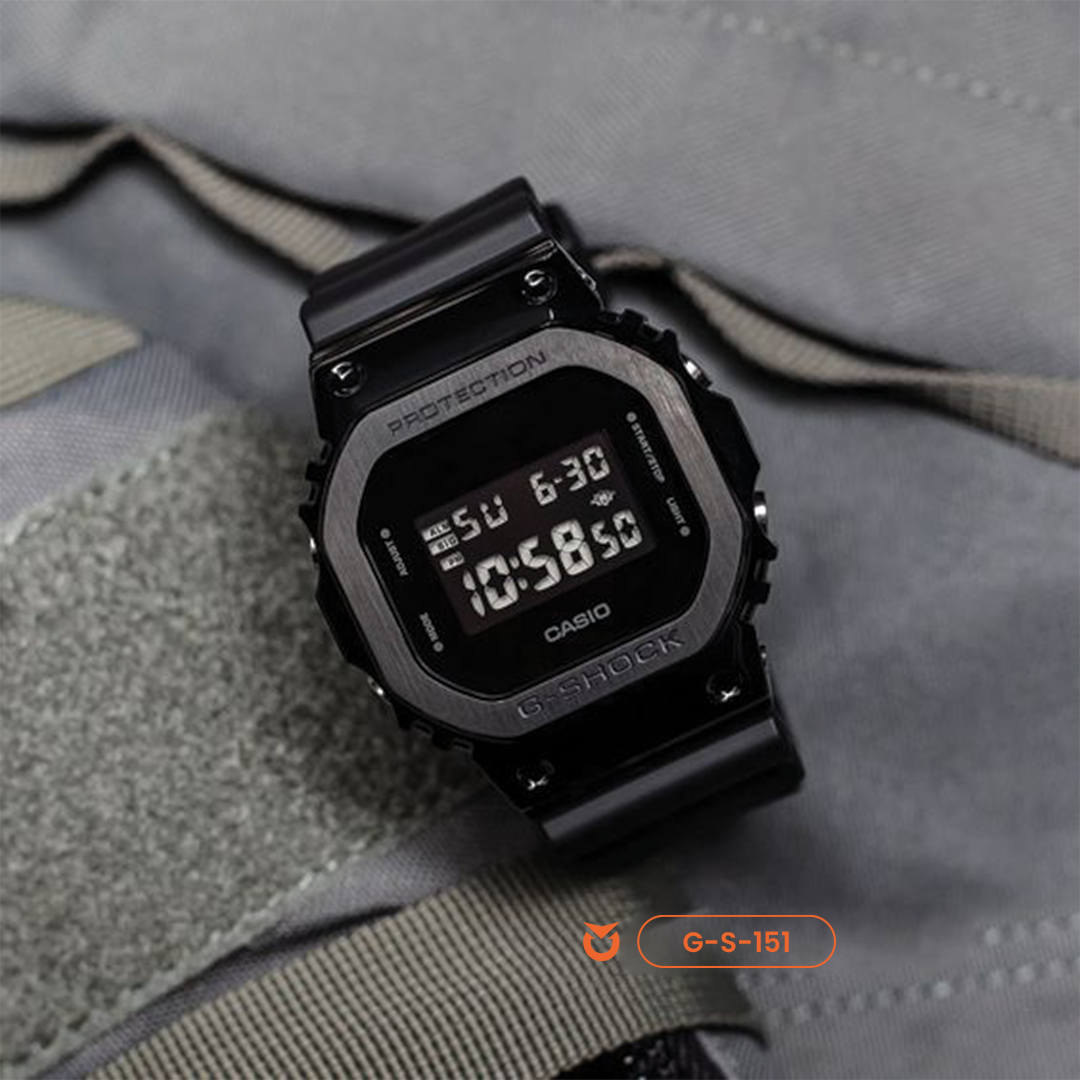 RELOJ G-SHOCK - GM-5600 - DEPORTIVO CASUAL - NEGRO Y PLATEADO | G-S-151 - G-S-79 PARA HOMBRE
