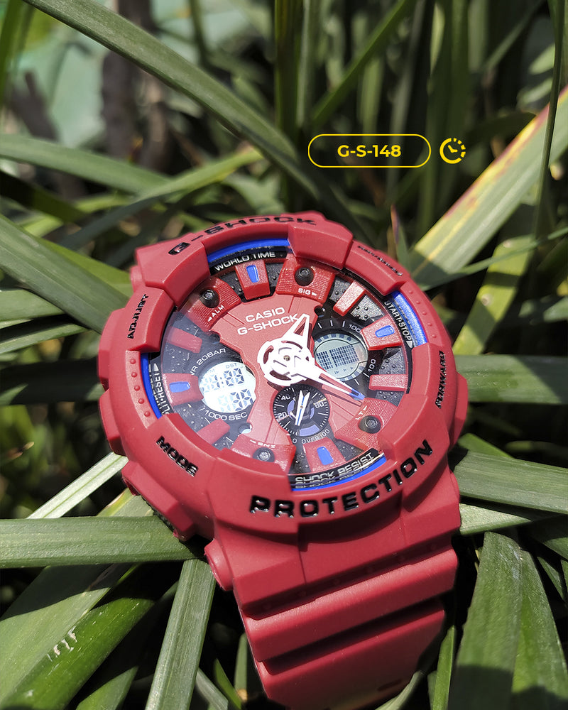 G SHOCK ROJO Y AZUL GA 120BB G S 148
