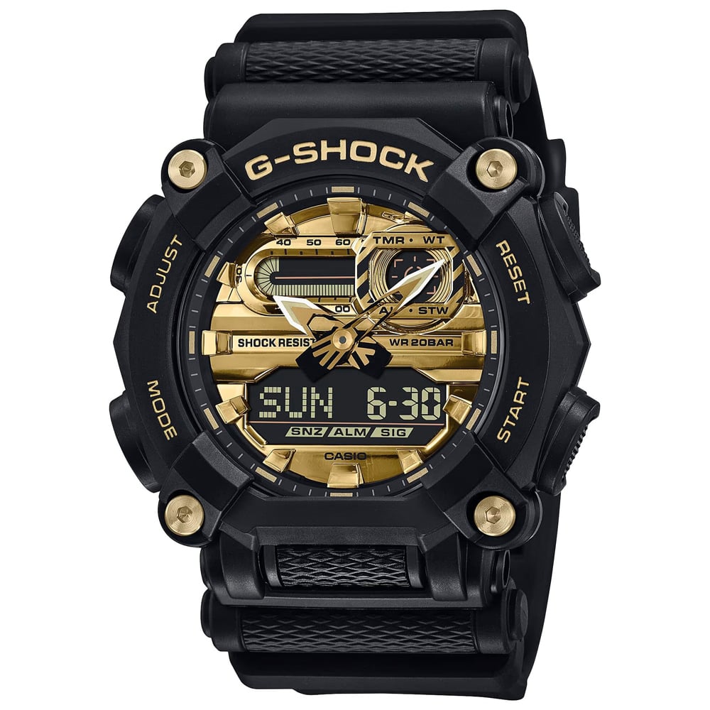 RELOJ G-SHOCK ARMY BLACK - GA-900 - DEPORTIVO CASUAL - BLANCO - NEGRO - DORADO -NEGRO ANARANJADO-15