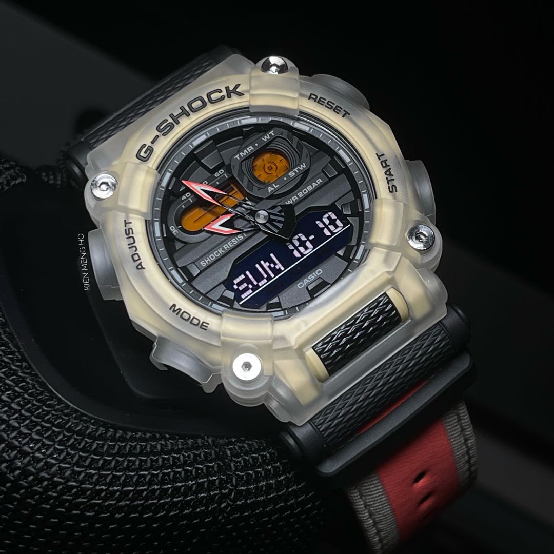 RELOJ G-SHOCK ARMY BLACK - GA-900 - DEPORTIVO CASUAL - BLANCO - NEGRO - DORADO -NEGRO ANARANJADO-2 