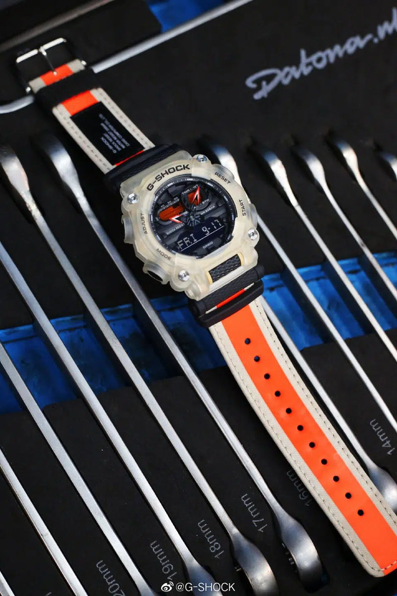 RELOJ G-SHOCK ARMY BLACK - GA-900 - DEPORTIVO CASUAL - BLANCO - NEGRO - DORADO -NEGRO ANARANJADO-3 
