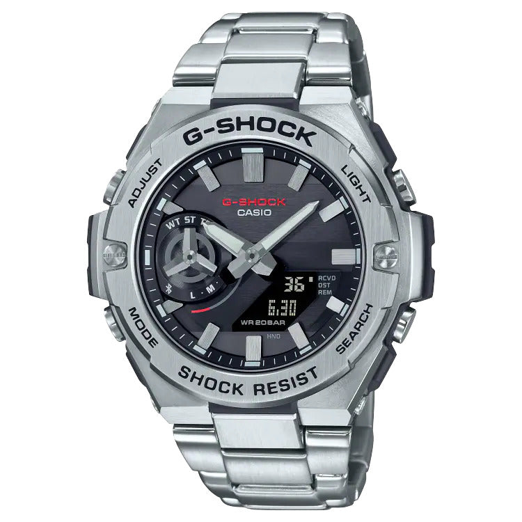 RELOJ G-SHOCK DE ACERO PLATEADO Y NEGRO |  G-S-245 | G-S-252 PARA HOMBRE