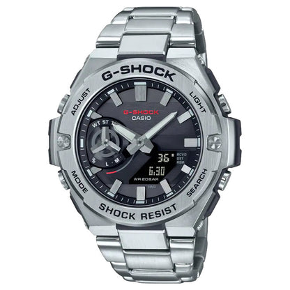 RELOJ G-SHOCK DE ACERO PLATEADO Y NEGRO |  G-S-245 | G-S-252 PARA HOMBRE