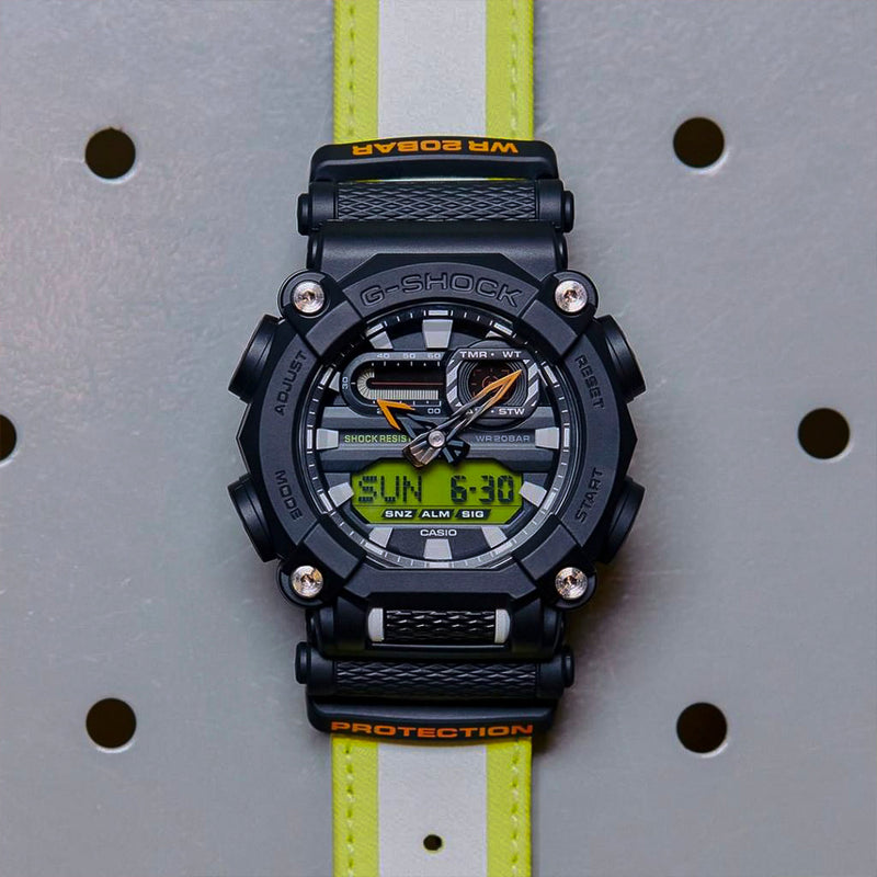 RELOJ G-SHOCK NEGRO Y AMARILLO NEON | G-S-258-2