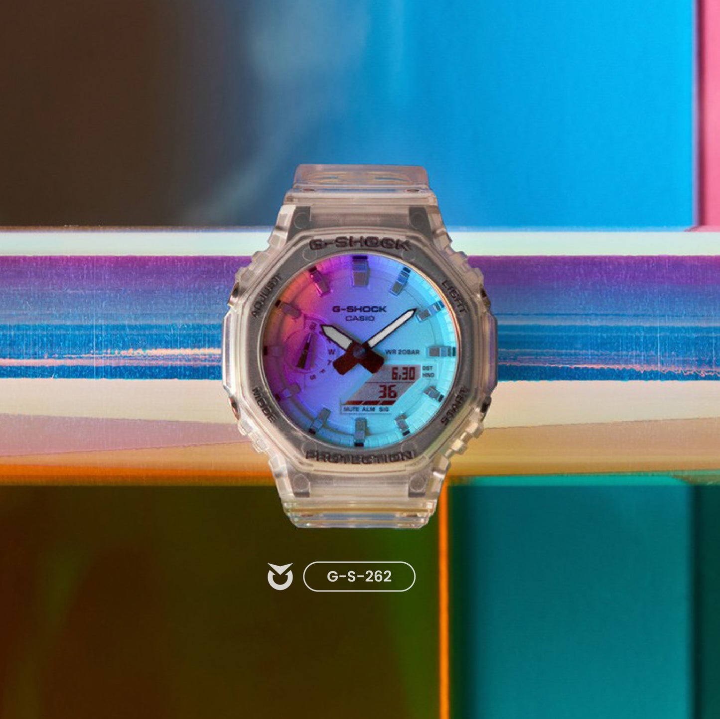 RELOJ G-SHOCK OAK TRANSPARENTE MULTICOLOR | GA-2100 | SKU: G-S-262