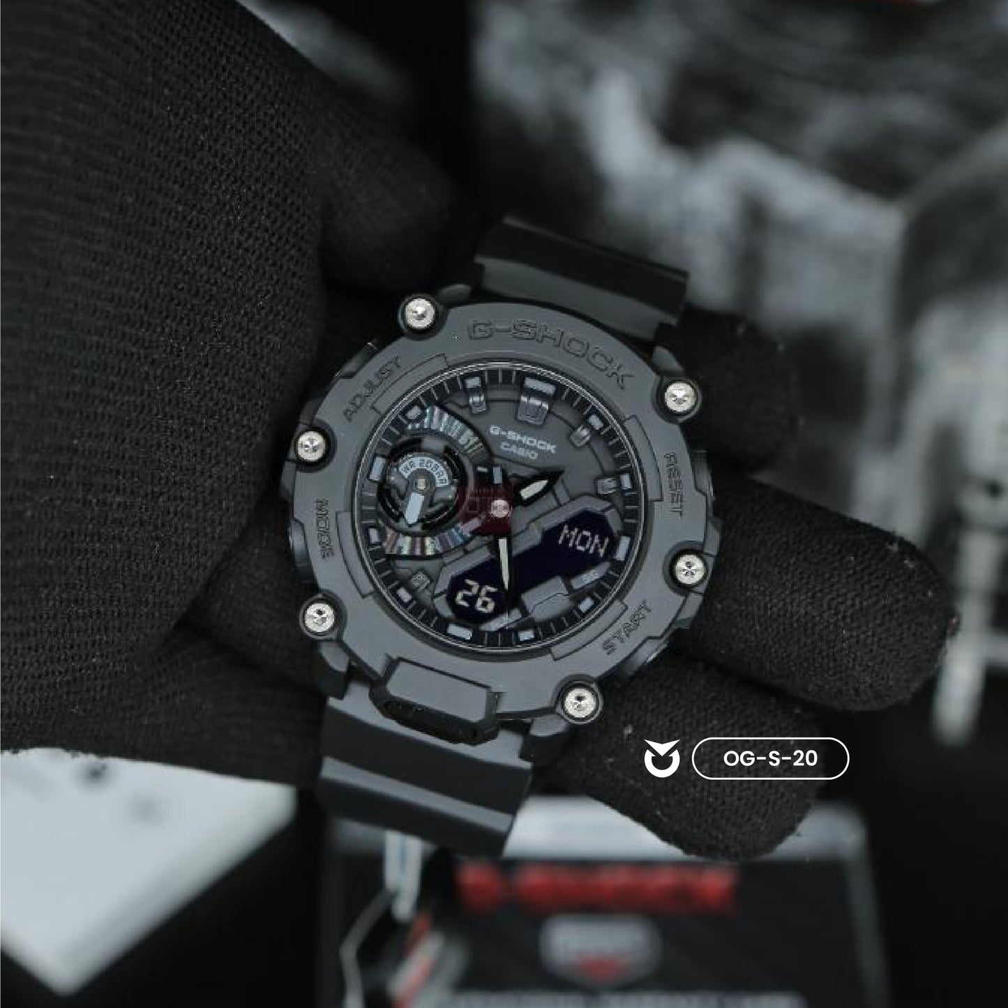 RELOJ G-SHOCK ORIGINAL NEGRO GA-2200BB | OG-S-20-3
DEPORTIVO PARA HOMBRE
