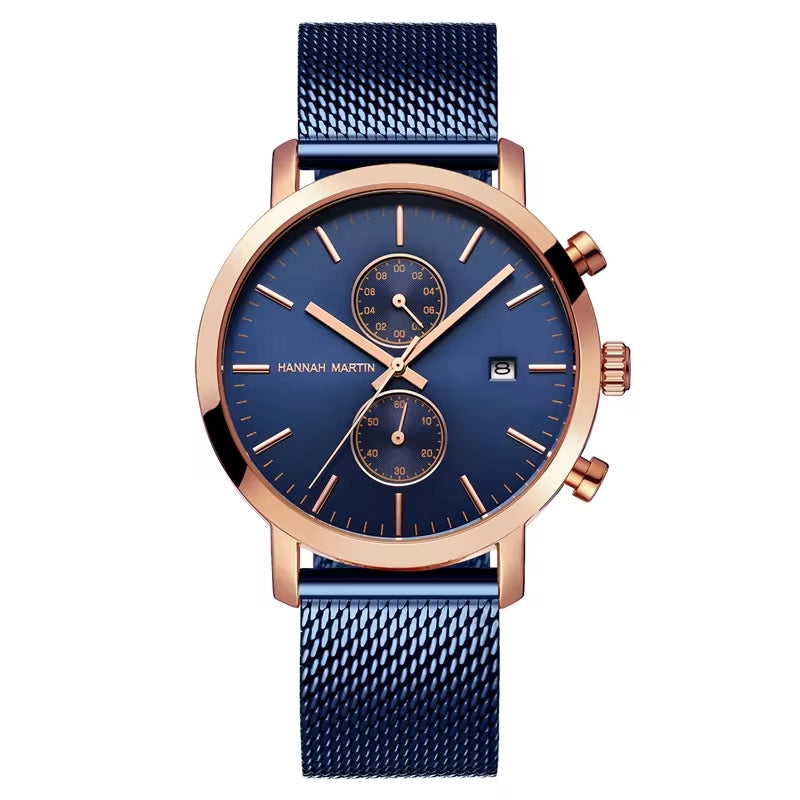 RELOJ HANNAH MARTIN - ELEGANTE AZUL, NEGRO Y DORADO | HAN-16 | HAN-67 | HAN-68 | HAN-91