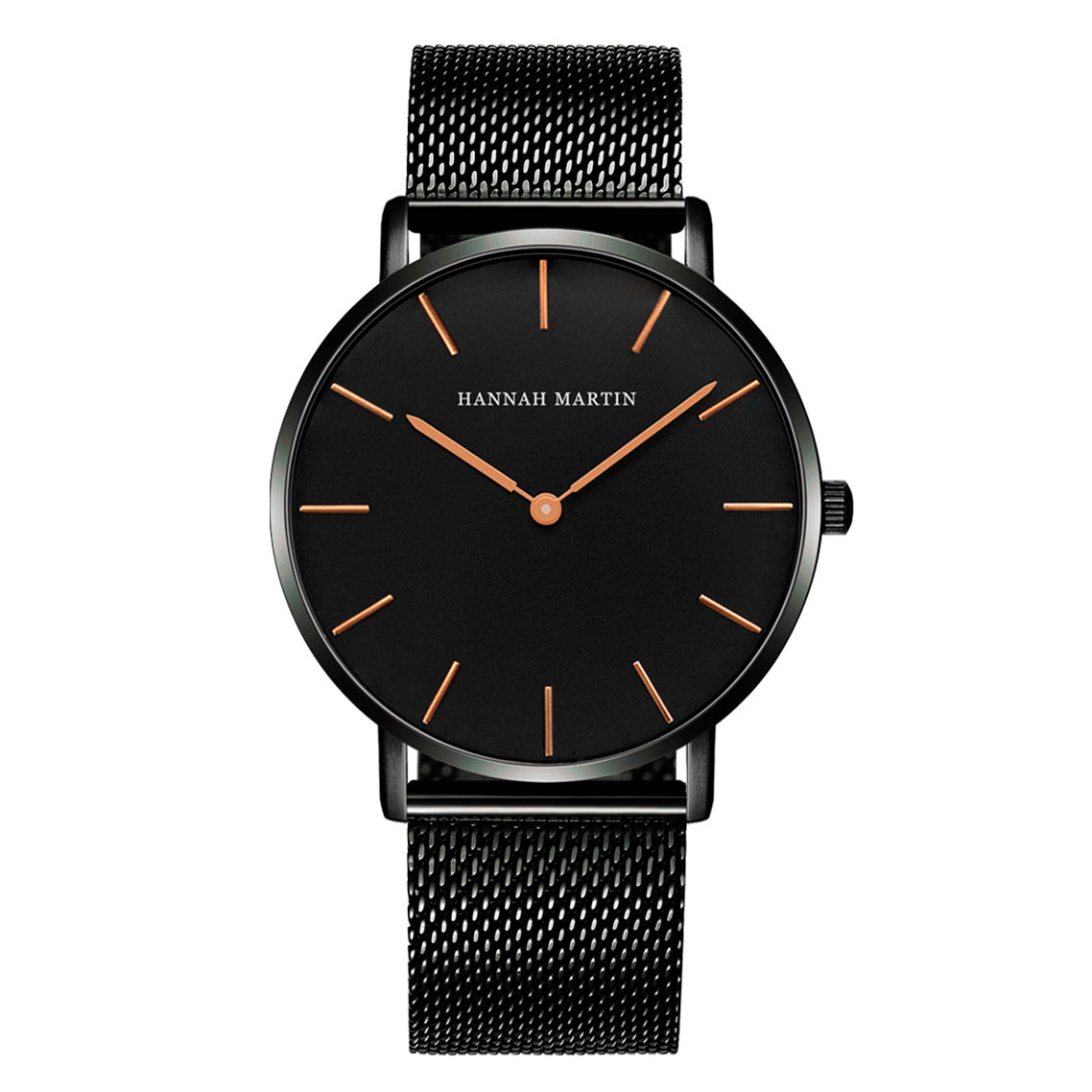 RELOJ HANNAH MARTIN ORIGINAL - ELEGANTE NEGRO Y PLATEADO PARA HOMBRE HM-CH02 | HAN-43 | HAN-44