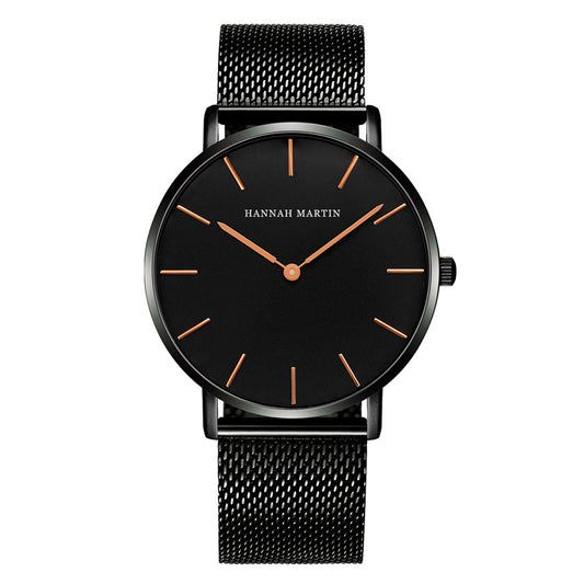 RELOJ HANNAH MARTIN ORIGINAL - ELEGANTE NEGRO Y PLATEADO PARA HOMBRE HM-CH02 | HAN-43 | HAN-44