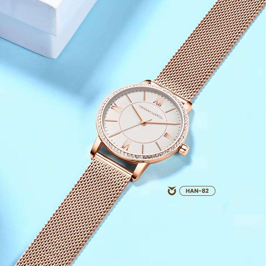 RELOJ HANNAH MARTIN ORIGINAL ELEGANTE DORADO | HAN-82 | HAN-83 PARA MUJER