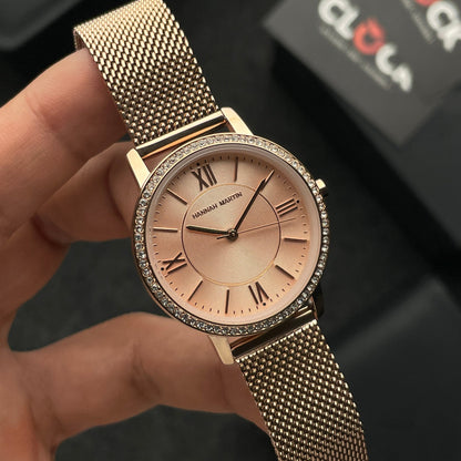 RELOJ HANNAH MARTIN ORIGINAL ELEGANTE DORADO | HAN-82 | HAN-83 PARA MUJER