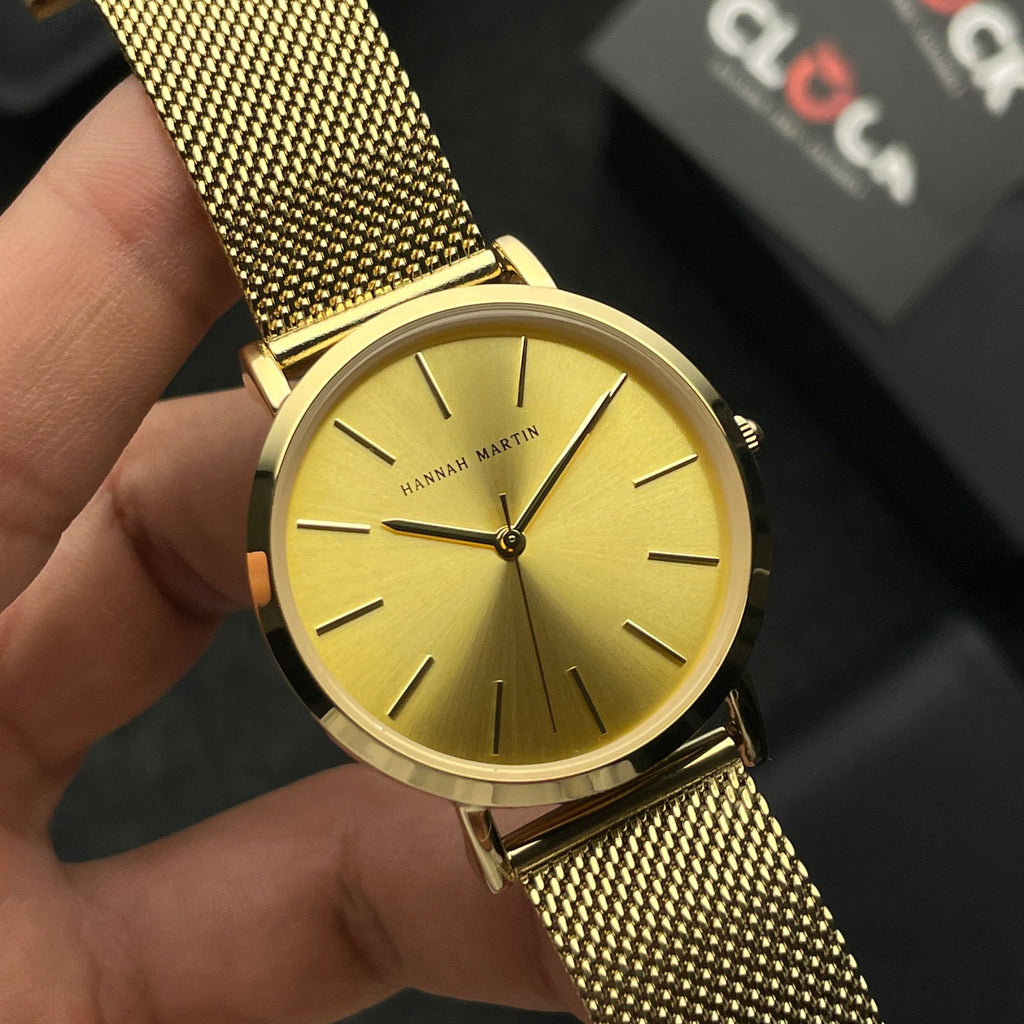RELOJ HANNAH MARTIN ORIGINAL ELEGANTE DORADO | HAN-88 PARA MUJER
