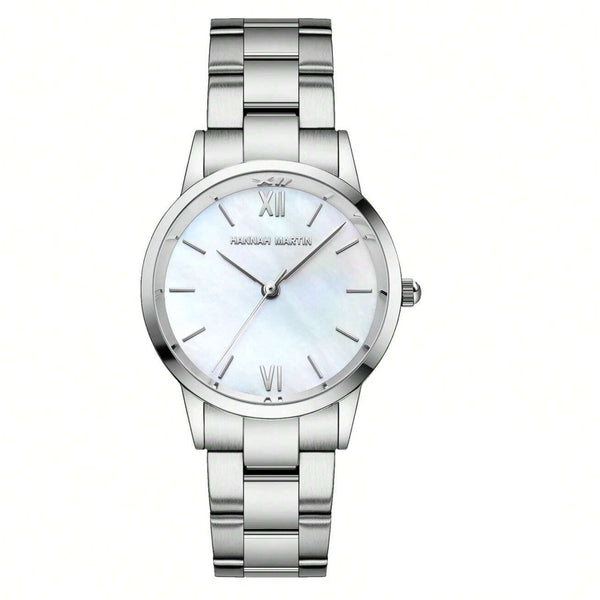 RELOJ HANNAH MARTIN ORIGINAL ELEGANTE PLATEADO | HAN-64 (1)