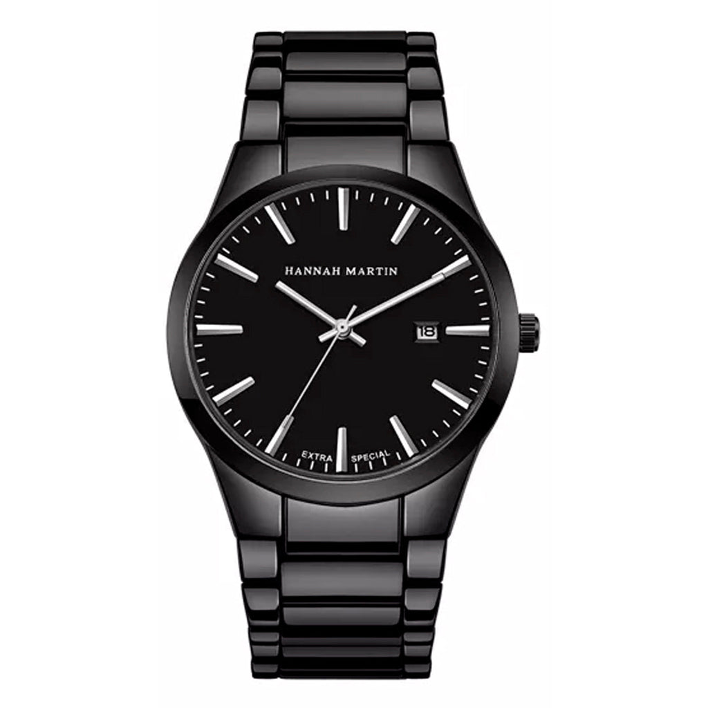 RELOJ HANNAH MARTIN ORIGINAL ELEGANTE PLATEADO Y NEGRO| HAN-26 | HAN-48 | HAN-50 | HAN-52 (10)