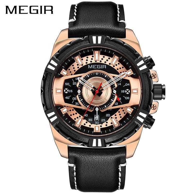 RELOJ MEGIR ORIGINAL - CASUAL NEGRO | MEG-15 PARA HOMBRE