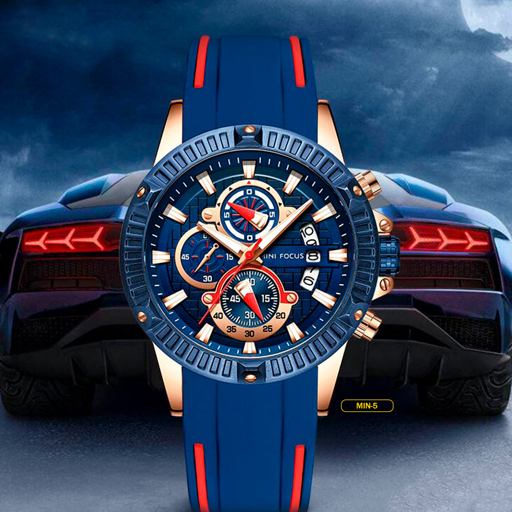 RELOJ MINIFOCUS - DEPORTIVO/CASUAL - AZUL Y ROJO | MIN-5 (3)