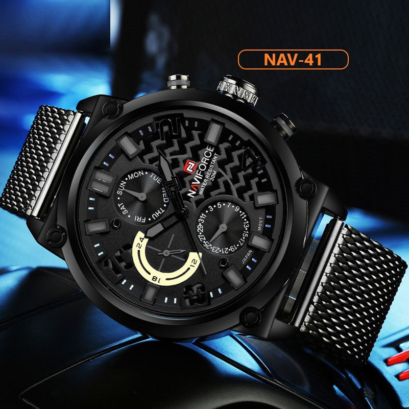 RELOJ NAVIFORCE - CASUAL NEGRO |  NAV-41 PARA HOMBRE