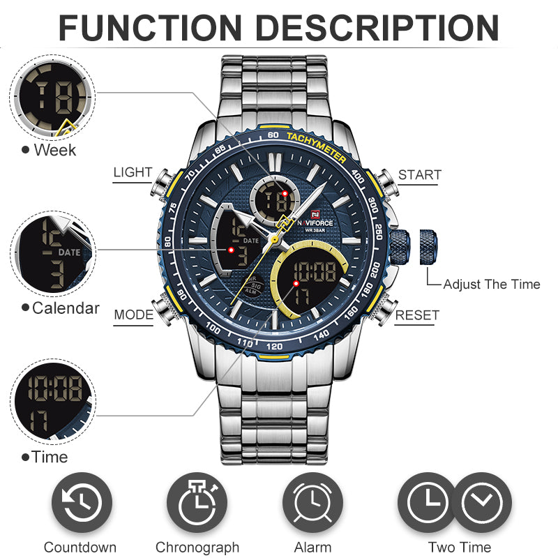 RELOJ NAVIFORCE - NF9182 - PLATEADO AZUL | NAV-20_2
