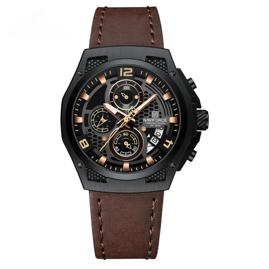 RELOJ NAVIFORCE NF8051L ORIGINAL CASUAL NEGRO Y MARRON | NAV-135, NAV-136, NAV-137 PARA HOMBRE
