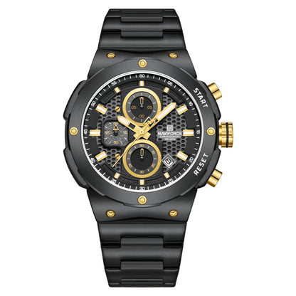 RELOJ NAVIFORCE NF8072 ORIGINAL ELEGANTEN NEGRO Y PLATEADO  | NAV-119, NAV-120, NAV-121, NAV-122 PARA HOMBRE