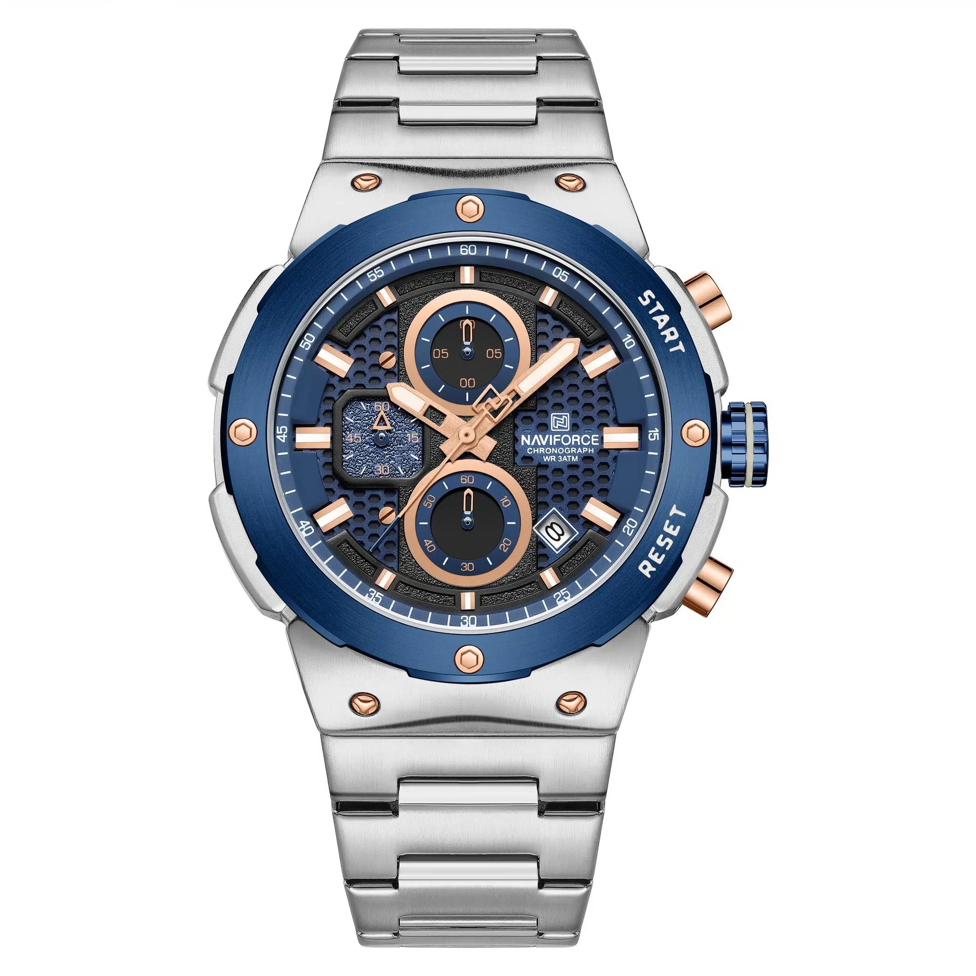 RELOJ NAVIFORCE NF8072 ORIGINAL ELEGANTEN NEGRO Y PLATEADO  | NAV-119, NAV-120, NAV-121, NAV-122 PARA HOMBRE