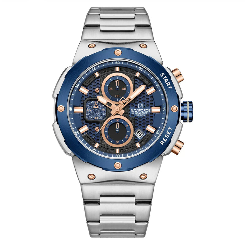 RELOJ NAVIFORCE NF8072 ORIGINAL ELEGANTEN NEGRO Y PLATEADO  | NAV-119, NAV-120, NAV-121, NAV-122 PARA HOMBRE