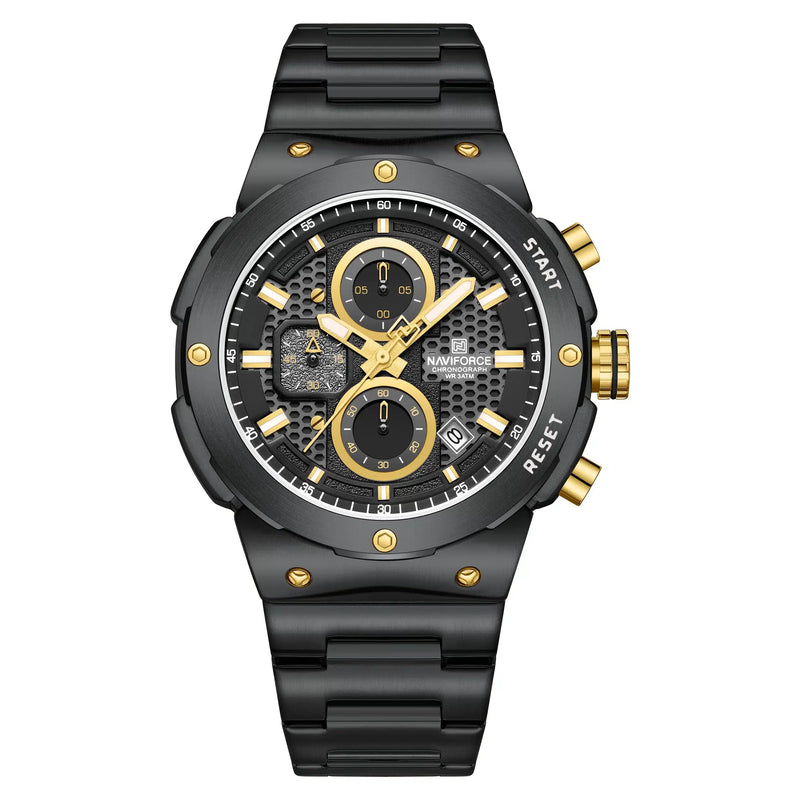 RELOJ NAVIFORCE NF8072 ORIGINAL ELEGANTEN NEGRO Y PLATEADO  | NAV-119, NAV-120, NAV-121, NAV-122 PARA HOMBRE