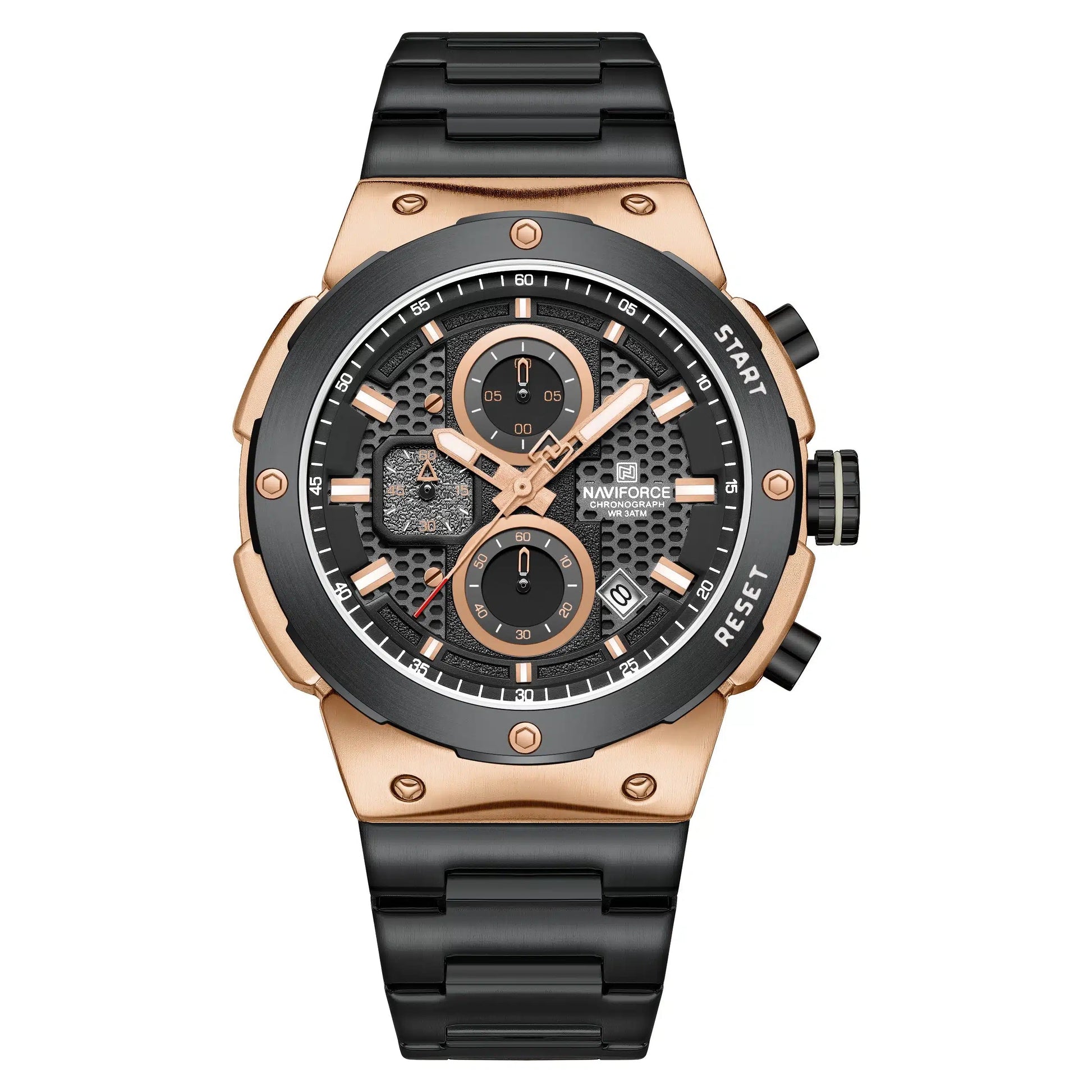 RELOJ NAVIFORCE NF8072 ORIGINAL ELEGANTEN NEGRO Y PLATEADO  | NAV-119, NAV-120, NAV-121, NAV-122 PARA HOMBRE