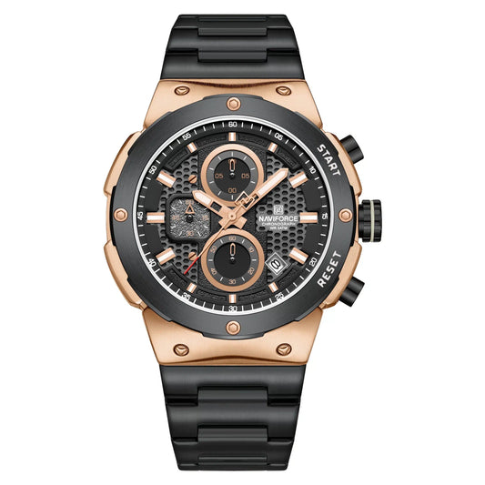RELOJ NAVIFORCE NF8072 ORIGINAL ELEGANTEN NEGRO Y PLATEADO  | NAV-119, NAV-120, NAV-121, NAV-122 PARA HOMBRE