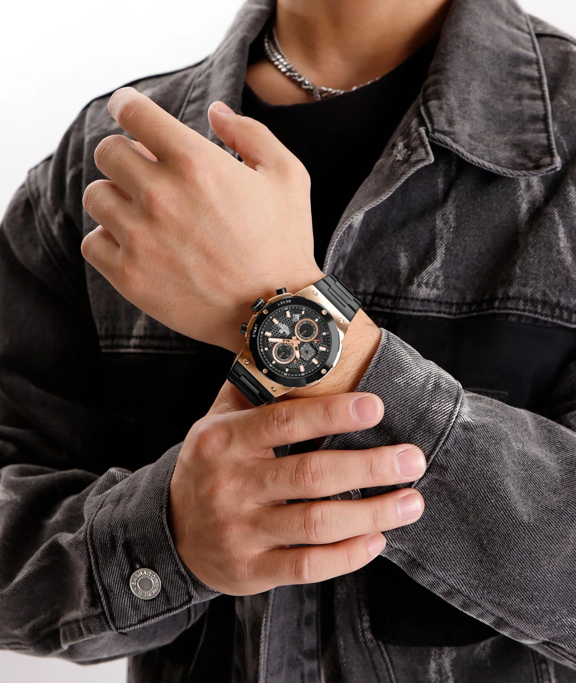 RELOJ NAVIFORCE NF8072 ORIGINAL ELEGANTEN NEGRO Y PLATEADO  | NAV-119, NAV-120, NAV-121, NAV-122 PARA HOMBRE