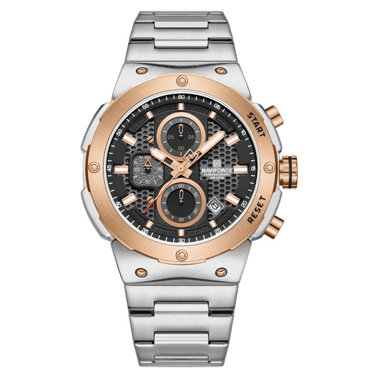 RELOJ NAVIFORCE NF8072 ORIGINAL ELEGANTEN NEGRO Y PLATEADO  | NAV-119, NAV-120, NAV-121, NAV-122 PARA HOMBRE