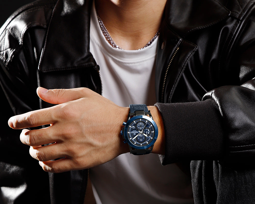 RELOJ NAVIFORCE NF8073 ORIGINAL ELEGANTEN NEGRO Y AZUL | NAV-123, NAV-124, NAV-125 PARA HOMBRE