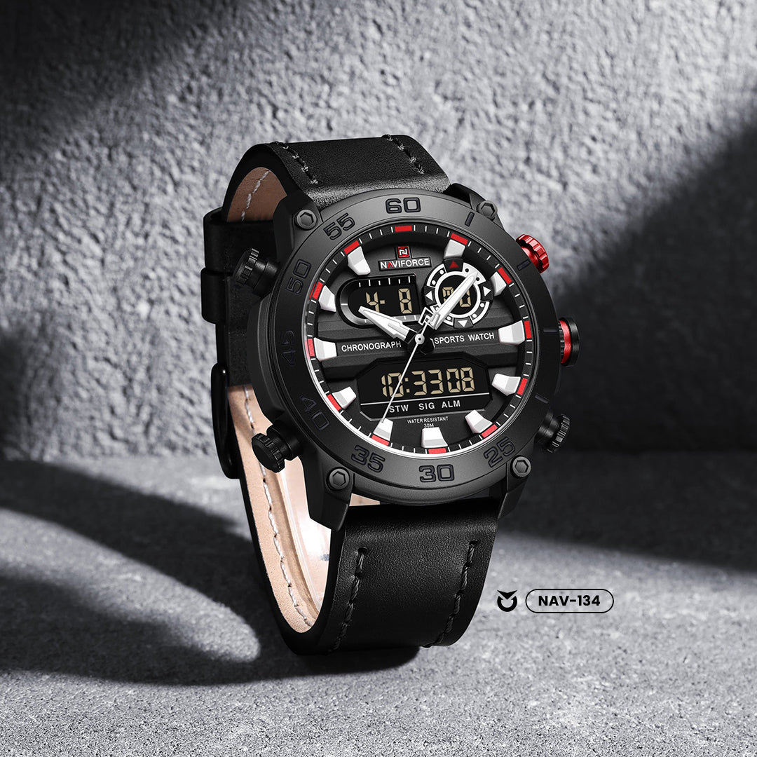RELOJ NAVIFORCE NF9235 ORIGINAL CASUAL NEGRO Y MARRON | NAV-132, NAV-133, NAV-134 PARA HOMBRE