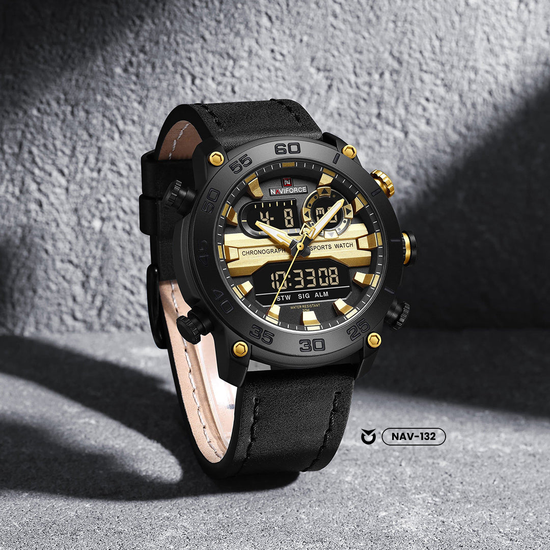 RELOJ NAVIFORCE NF9235 ORIGINAL CASUAL NEGRO Y MARRON | NAV-132, NAV-133, NAV-134 PARA HOMBRE