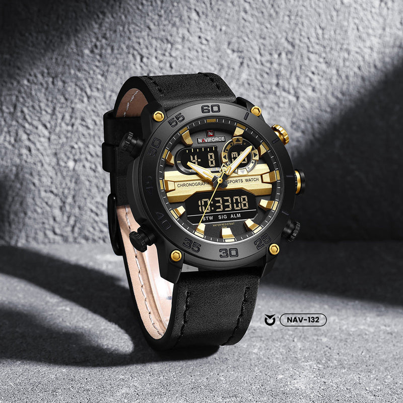 RELOJ NAVIFORCE NF9235 ORIGINAL CASUAL NEGRO Y MARRON | NAV-132, NAV-133, NAV-134 PARA HOMBRE