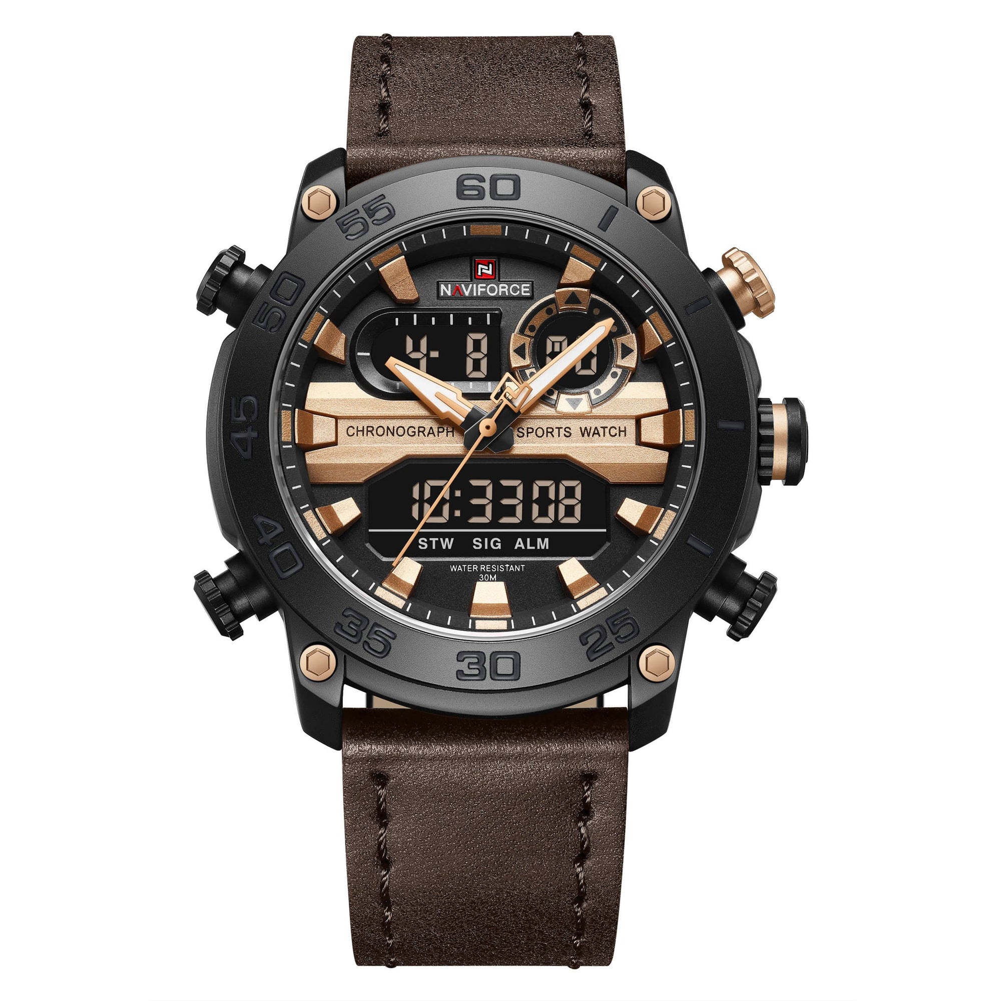 RELOJ NAVIFORCE NF9235 ORIGINAL CASUAL NEGRO Y MARRON | NAV-132, NAV-133, NAV-134 PARA HOMBRE
