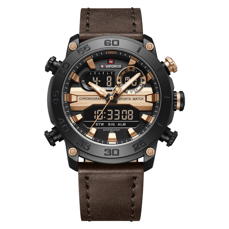 RELOJ NAVIFORCE NF9235 ORIGINAL CASUAL NEGRO Y MARRON | NAV-132, NAV-133, NAV-134 PARA HOMBRE
